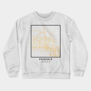 PHOENIX ARIZONA CITY STREET MAP ART Crewneck Sweatshirt